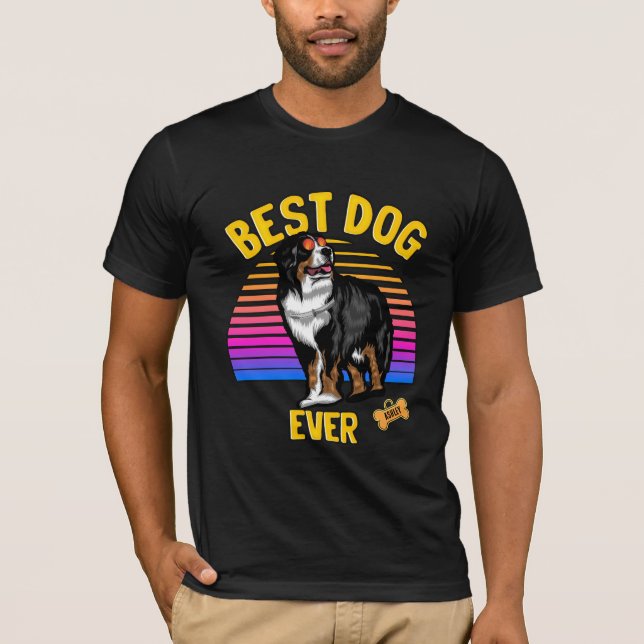 Bästa St. Bernard Hund någonsin Retro T Shirt (Framsida)
