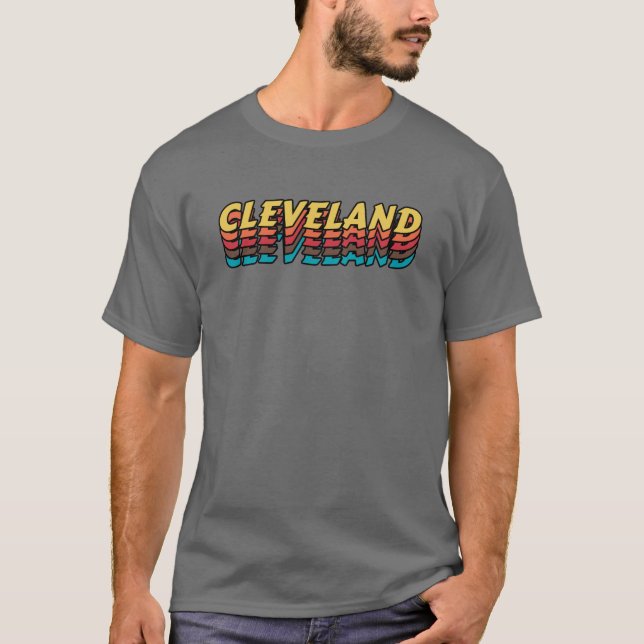 Bästa stad att besöka Cleveland - City Namn T Shirt (Framsida)