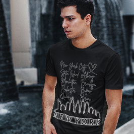 Bästa Ställe för att besöka New York coola Graphic T Shirt