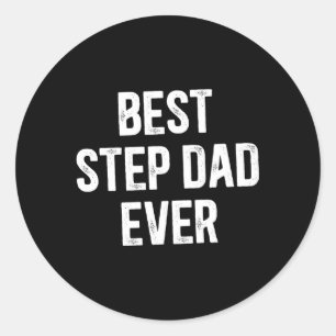 Bästa steg Pappa någonsin, bästa Stepdad någonsin Runt Klistermärke