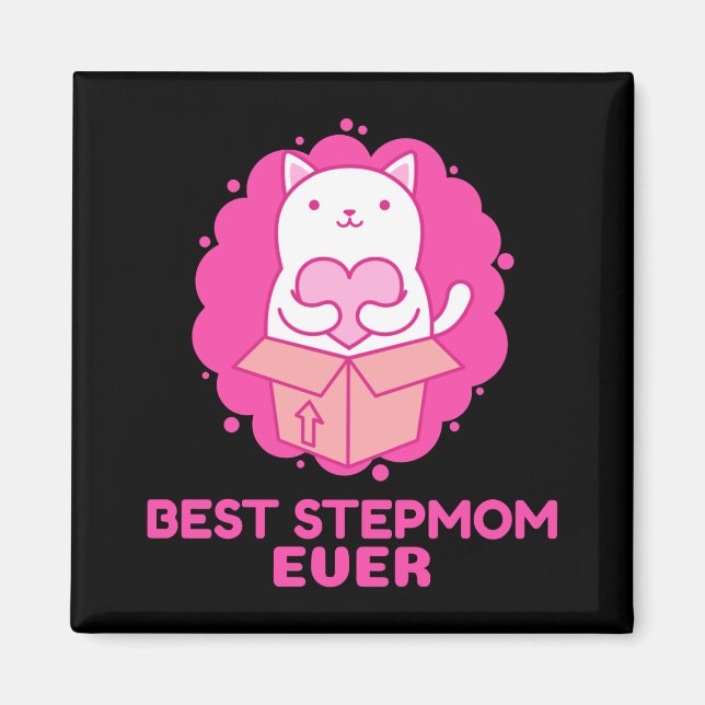 Bästa steget Mamma någonsin med hjärta Magnet (Framsidan)