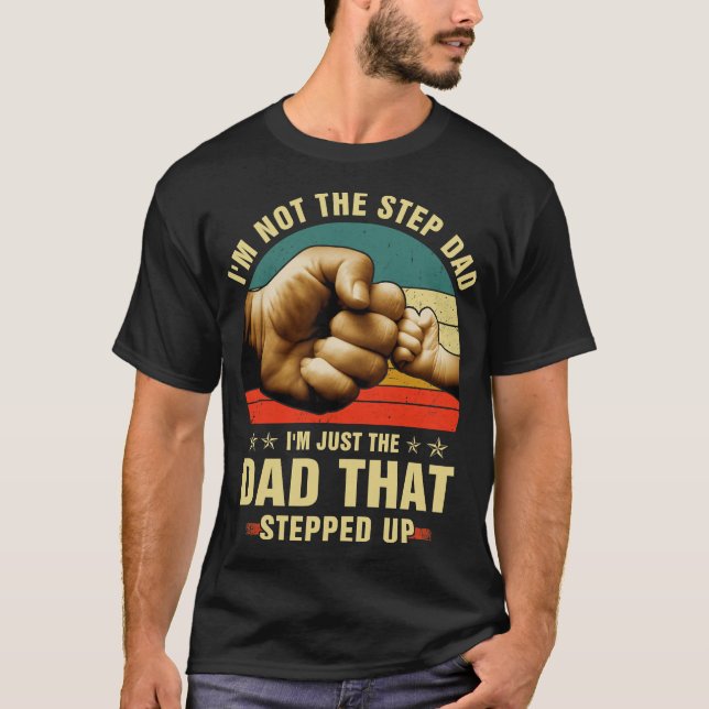 Bästa steget Pappa Fars dag steg uppåt Far P T Shirt (Framsida)