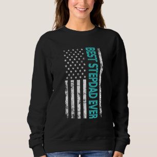 Bästa steget Pappa någonsin USA:s Flagga för Pappo T Shirt