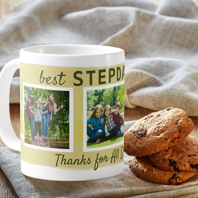 Bästa Stepdad någonsin - 3 fotopenseldrag Kaffemugg (Skapare uppladdad)