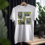 Bästa Stepdad någonsin 4-foto T Shirt<br><div class="desc">Bästa Stepdad nånsin personlig t-shirt - perfekt för fars dag eller pappa födelsedag. Fotomallen har konfigurerats så att du kan skapa din egen unika fotokollage med 4 av din favoritfamilj bilder. Bilderna är uppdelade med texten "bästa steg pappa någonsin" och du kan också lägga till ett första steg. T-tröjan har...</div>