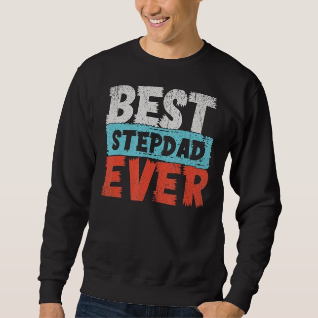 Bästa Stepdad någonsin Fars dag För manar från Dau Lång Ärmad Tröja (Framsida)
