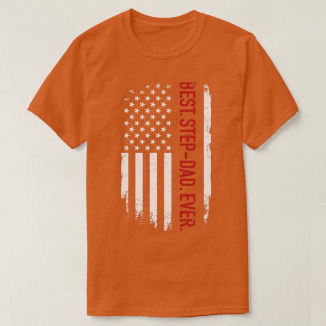 Bästa stepdad någonsin med oss american flagga för t shirt (Design framsida)