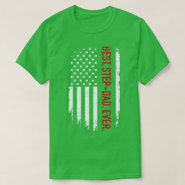 Bästa stepdad någonsin med oss american för far da t shirt (Design framsida)