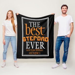 Bästa Stepdad någonsin Typography Black Fleece Bla