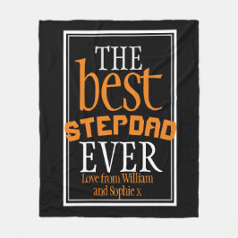 Bästa Stepdad någonsin Typography Black Fleece Bla