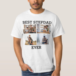 Bästa Stepdad nånsin Far pappa Photo Collage T Shirt