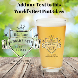 BÄSTA STEPDAD - Personlig PINT-GLAS Glaskopp