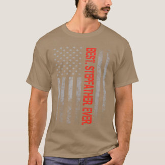 Bästa Stepfather någonsin American Flagga Camo Far T Shirt
