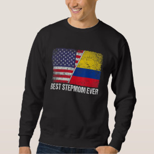 Bästa Stepmamma någonsin Mors dag Colombia USA Fla Lång Ärmad Tröja