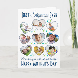 Bästa Stepmamma någonsin Mors dag Heart Photo Kort