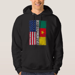 Bästa Stepmamma nånsin Mors dag Cameroon US Flagga Hoodie