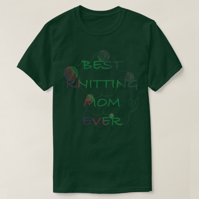 Bästa stickande mamma någonsin 2 t shirt (Design framsida)