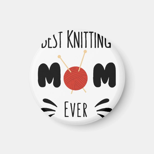 Bästa stickande mamma någonsin magnet (Framsidan)