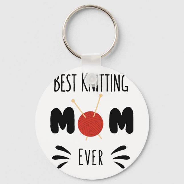 Bästa stickande mamma någonsin nyckelring (Framsida)