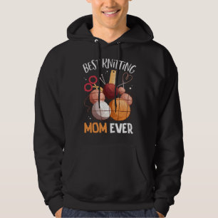 Bästa stickande mamma någonsin virkar garn mors da hoodie