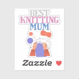 Bästa stickande morsa 01 klistermärken