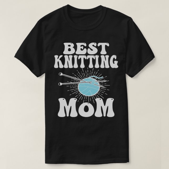Bästa stickning i mamma 4 t shirt (Design framsida)