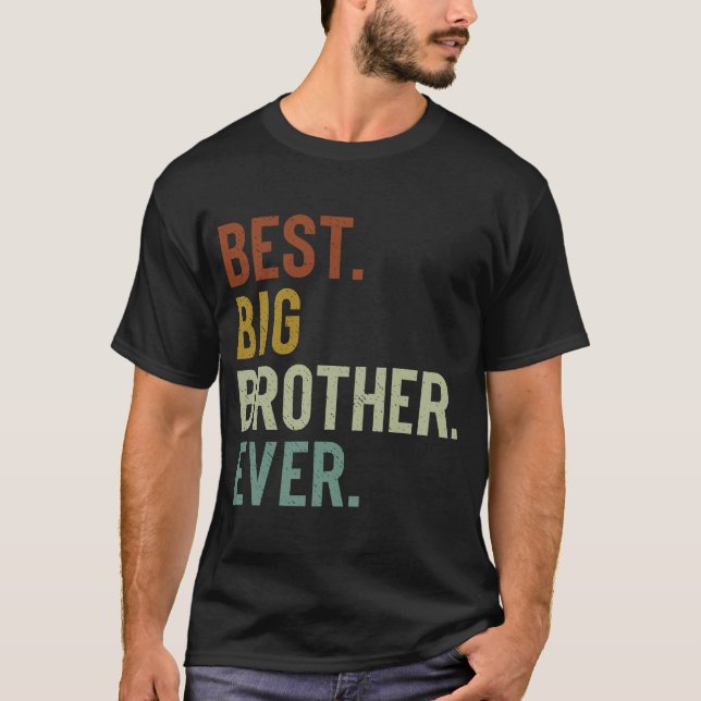 Bästa storebror 2023-Coolans Retro Big Bro T Shirt (Framsida)