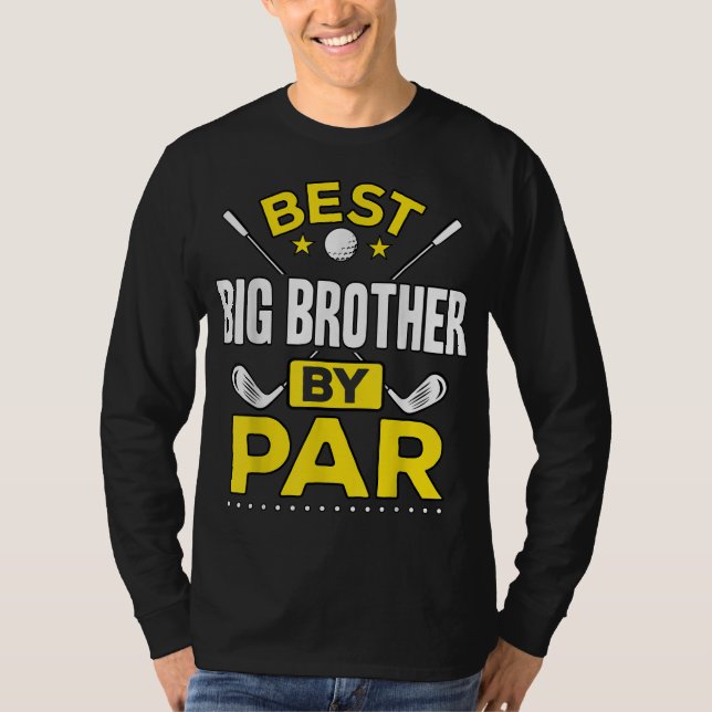 Bästa storebror efter hand Golf Big Brother Gift T Shirt (Framsida)
