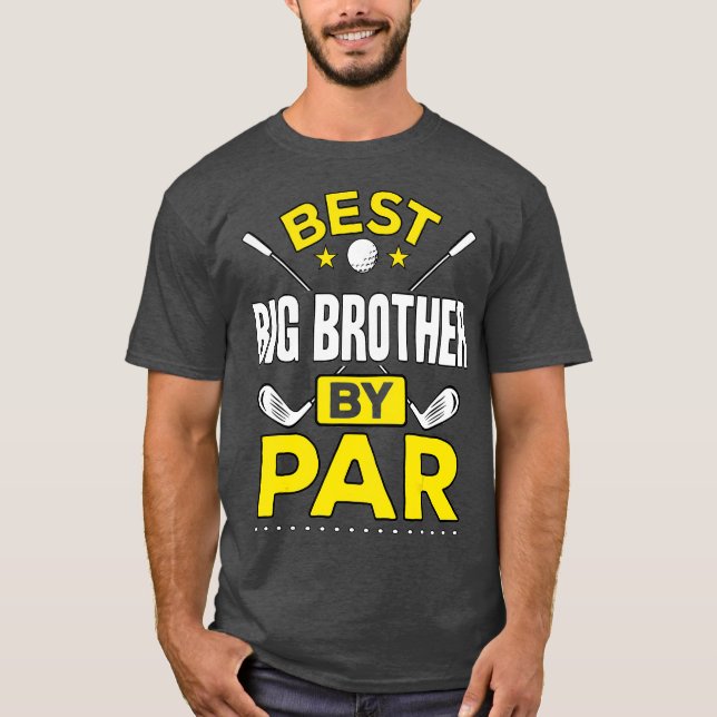 Bästa storebror efter hand Golf Big Brother Gift T Shirt (Framsida)