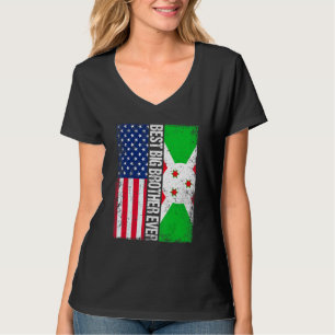 Bästa storebror någonsin Fars dag Burundi Us Fla T Shirt