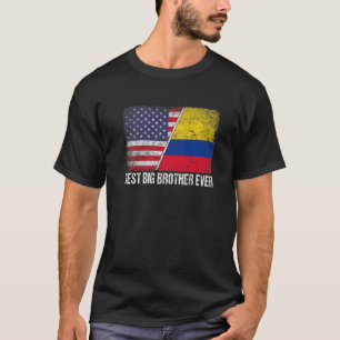 Bästa storebror någonsin Fars dag Colombia USA Fl T Shirt