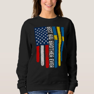 Bästa storebror någonsin för American Flagga & Sve T Shirt