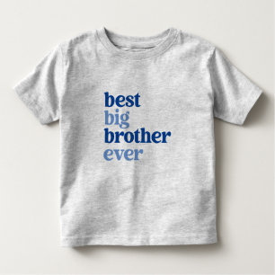 Bästa storebror någonsin Grått med Blue Text Boy T Shirt