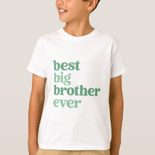 Bästa storebror någonsin vit med Grönt textrutor T Shirt