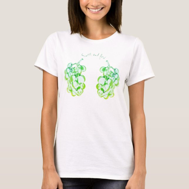 Bästa Stylized söt ny T-tröja för druvaVinefrukt T Shirt (Framsida)