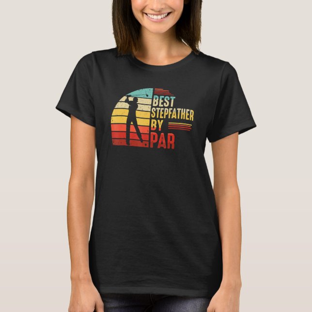 Bästa styvfar efter Par Golf Fars dag T Shirt (Framsida)