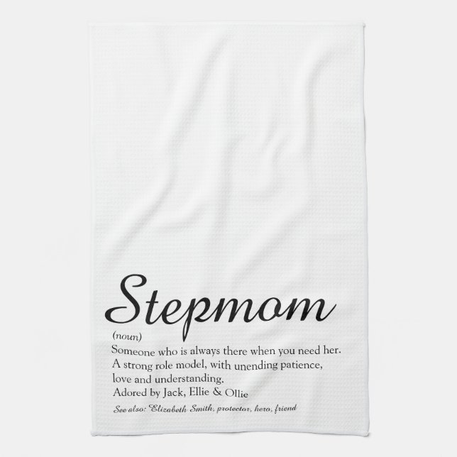 Bästa styvmamma någonsin, definition av styvmamma  kökshandduk (Vertikal)