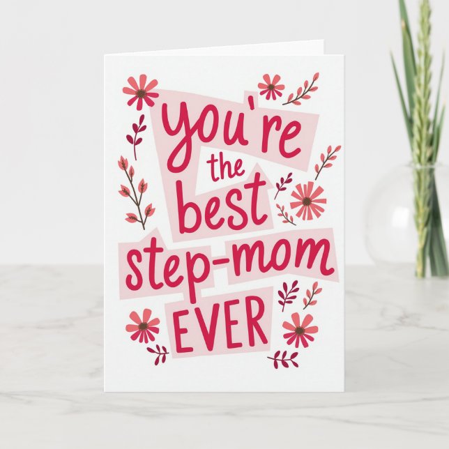 Bästa styvmamma någonsin-kort kort (Framsida)