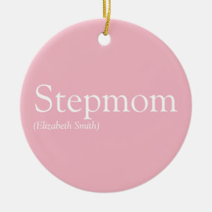 Bästa styvmamma, Stepmor Definition Rosa Julgransprydnad Keramik