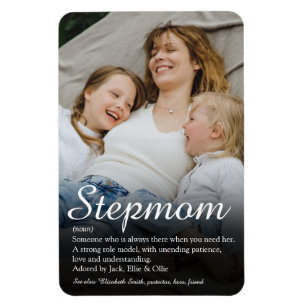 Bästa styvmamma, styvmor definition skriptfoto magnet