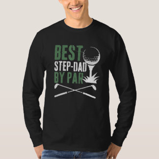 Bästa styvpappa genom par pappas dag golf pappa t shirt