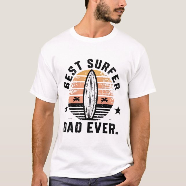 Bästa Surfer Pappa någonsin T Shirt (Framsida)