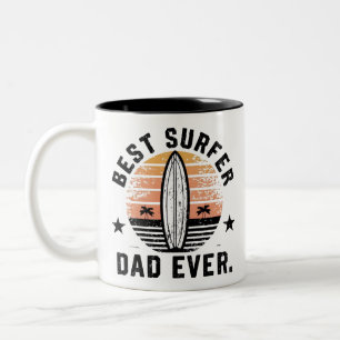 Bästa Surfer Pappa någonsin Två-Tonad Mugg