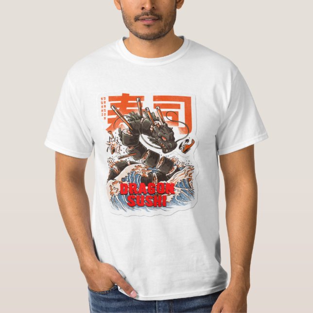 bästa sushi för drake  t shirt (Framsida)