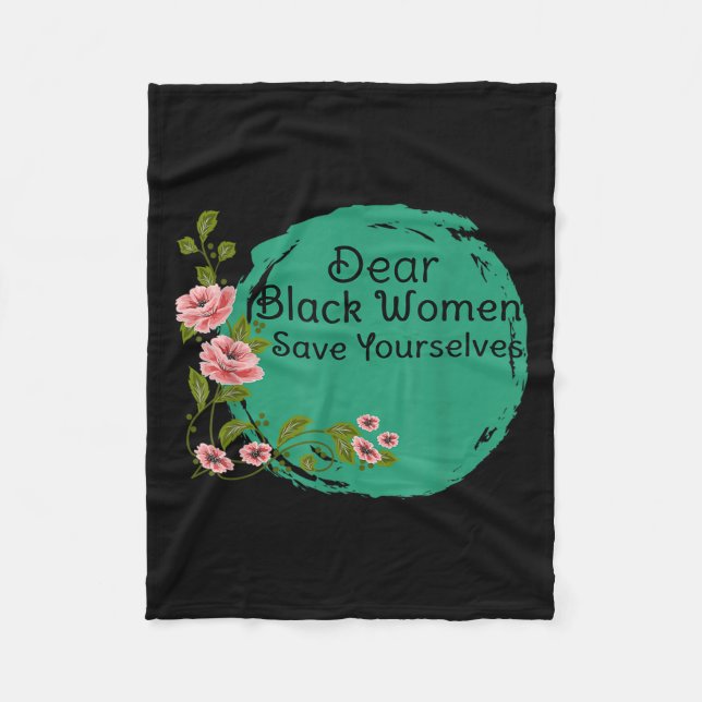 Bästa svarta kvinnor Spara Yown Motivation Citat Fleecefilt (Framsidan)