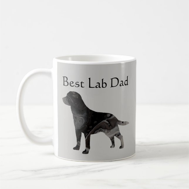 Bästa Svarta Labradors Pappa Kaffemugg Anpassa Lab (Vänster)