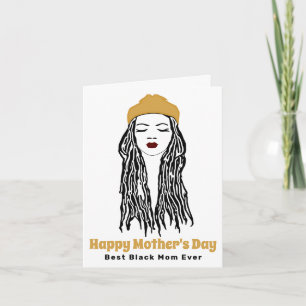 Bästa svarta Mamma någonsin-dads Mors dag Kort