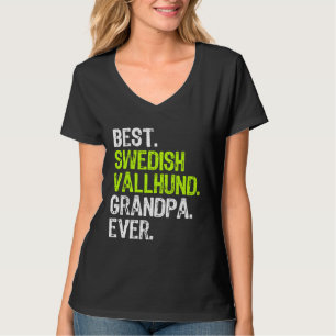 Bästa Svenska Vallhund Farfar Någonsin Hund T Shirt