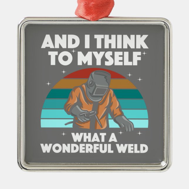 Bästa svetskonst Manar Women Arc Welder Pipeliner  Julgransprydnad Metall (Framsidan)