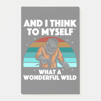 Bästa svetskonst Manar Women Arc Welder Pipeliner  Post-it Block